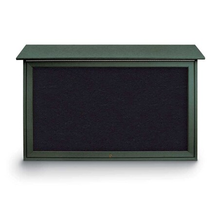 United Visual Products Indoor Enclosed Combo Board, 42"x32", Satin Frame/Black & Keylime UVCB4232-BLACK-KEYLIME